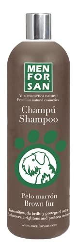 MENFORSAN Champú perros pelo marrón 1L, Intensificador del color del perro