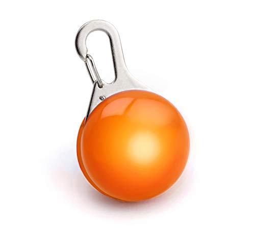 PRECORN Pendiente Luminoso LED en Naranja para Perros, gatas, arnés para Perros Collar Luminoso