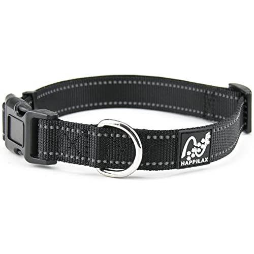 Happilax Collar Perro pequeño y Cachorro en Nylon Ajustable y Reflectante