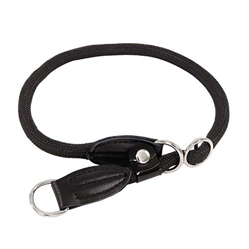 lionto Collar de Perros Collar Retriever Collar de adiestramiento, Longitud 35 cm Negro