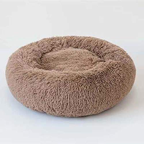 MILUCE Cama de Felpa Donut Cat- Mascota Calma Abrazo Redondo Cachorro Acolchado Acolchado Ropa de Cama cómoda sofá cálido Antideslizante Adecuado para Perros y Gatos pequeños y medianos (Size : 40CM)
