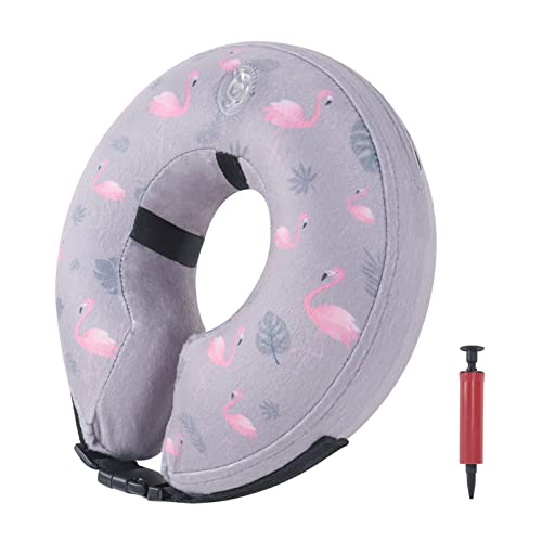 IEUUMLER Collar de recuperación Inflable para Perros – Protector Mohadillas para Mascotas Perro Suave con Hebilla Ajustable No Obstruye la Vista FC008 (L (Neck: 30-41 CM))