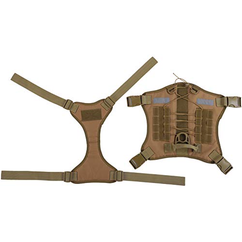 Venta Loca Arnés para Exteriores, Chaleco para Exteriores para Mascotas, Tela de poliéster para Cachorros de Color Caqui Fuerte para Chaleco para Perros arnés para Perros(Khaki, L)