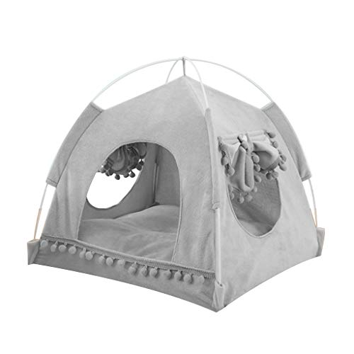 UNWSTYU Tienda de campaña portátil plegable para gatos y perros, con impresión transpirable, para mascotas, cachorros, cachorros, cachorros, caseta