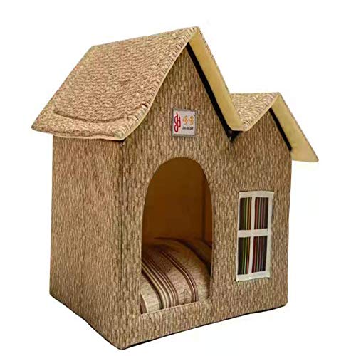 MIKLL - Caseta Impermeable para Perros y Gatos para Interiores y Exteriores