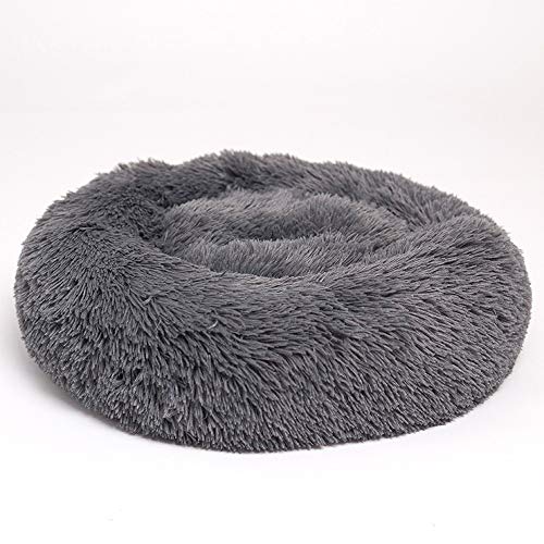 MILUCE Cama para Perros Cama para Gatos- Donuts Donuts Redondos de Piel Artificial Almohadas mullidas y Lavables Cama Acolchada y con sueño para Gatos y Perros pequeños y medianos (Size : XL)