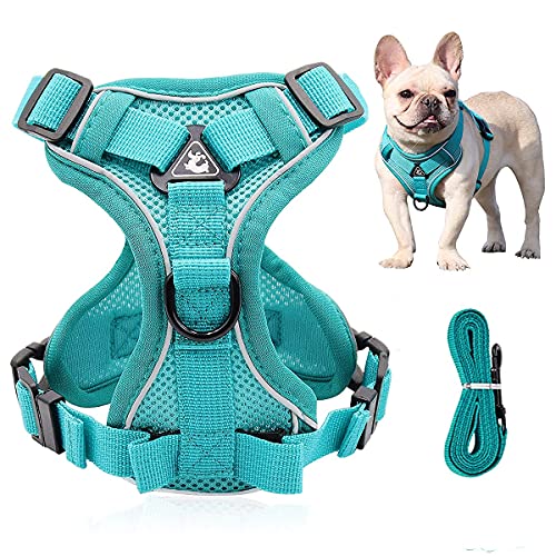 Arnes Perro Grande Mediano, Arnés Antitirones Reflectante, Arnés de Soporte con Asa y Correa, Sin Tirón Malla Suave Arnés para Perros, Chaleco Acolchado Ajustable para Adiesreamiento CorrerTamaño(M)