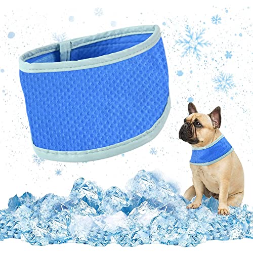 KATELUO Bandana para perros y gatos, Bandana de refrigeración para perros, collar de refrigeración para perros, pañuelo refrescante para perros, collar refrescante para perros, ajustable (L)