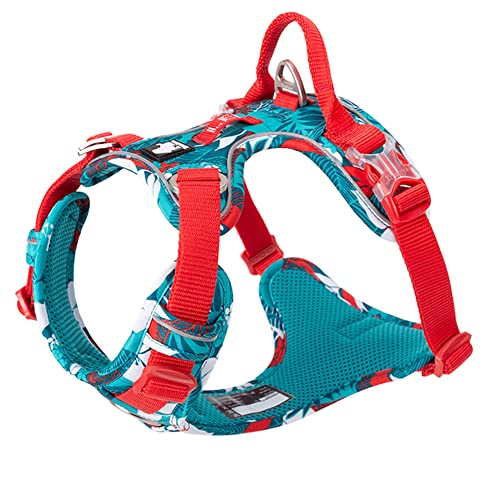 Arnés de Perro Grande Respirable Arneses Tipo Chaleco para Perros con Control de Mango y Tira Reflectante - Ajustable formación Arneses de Seguridad Apto para Perros Grandes, Medianos y Pequeños