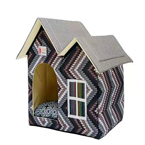 MIKLL - Caseta Impermeable para Perros y Gatos para Interiores y Exteriores